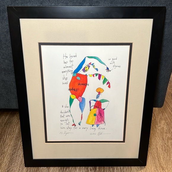 Vintage Other - Vintage Brian Andreas Modernist Signed Framed Abstract Wall Art “Mr.Right”